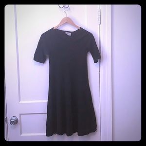 Short gray A-line dress